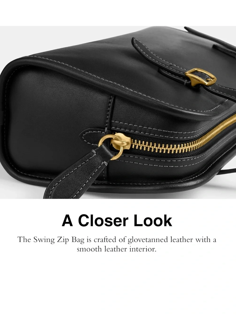 COACH Swing Zip Bag - Black